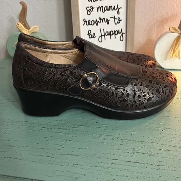 Alegria Black Leather Slip-On - Picture 3 of 5